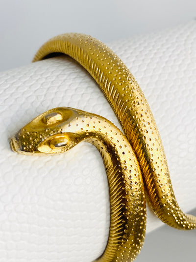 Hinged Gold Snake Bracelet