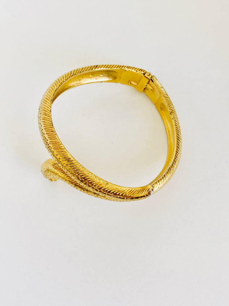 Hinged Gold Snake Bracelet