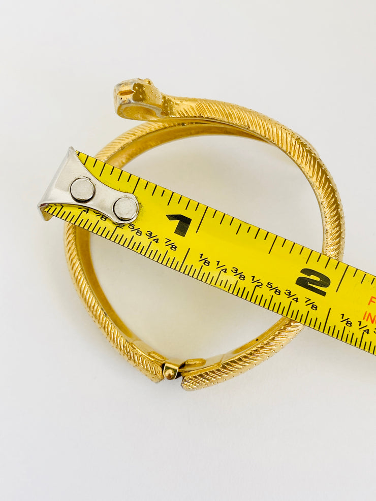 Hinged Gold Snake Bracelet