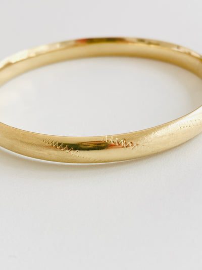 14k Etched Bangle Bracelet