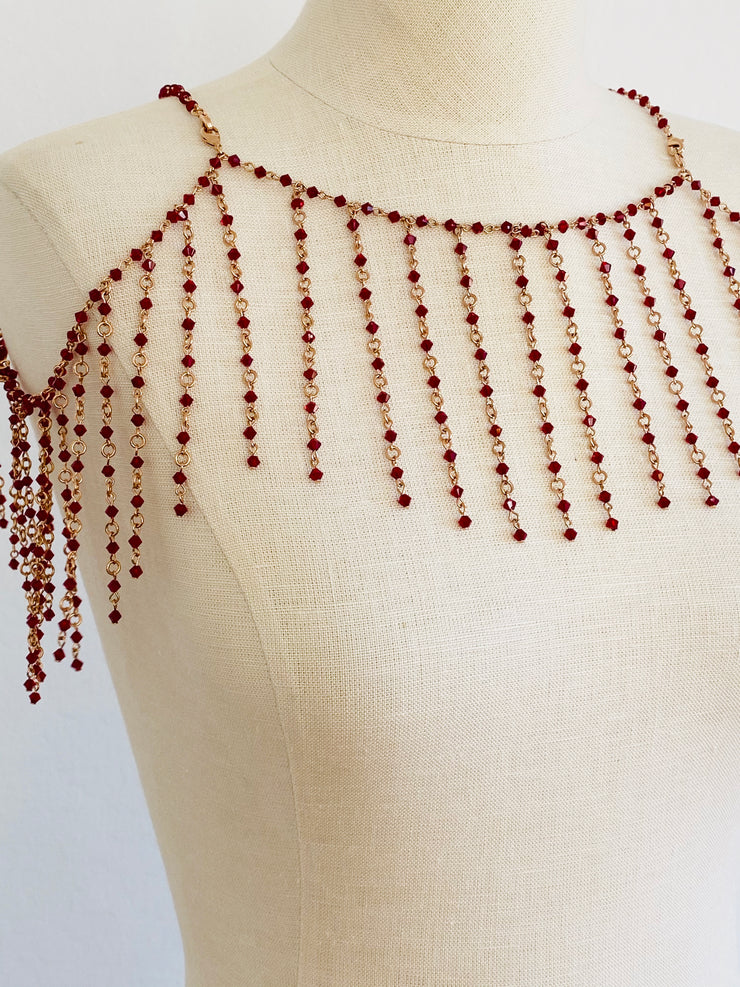 5Pc Lingerie Set & Swarovski Crystal Necklace