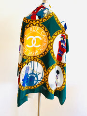 Sports Theme Silk Scarf