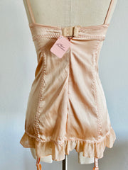 Agent Provocateur Peach Pink Silk Bodysuit 34D