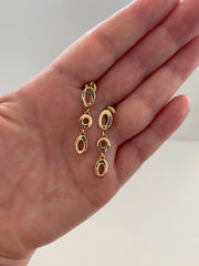 14K Italy Circular Dangle Earrings