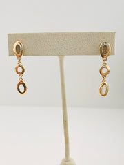 14K Italy Circular Dangle Earrings