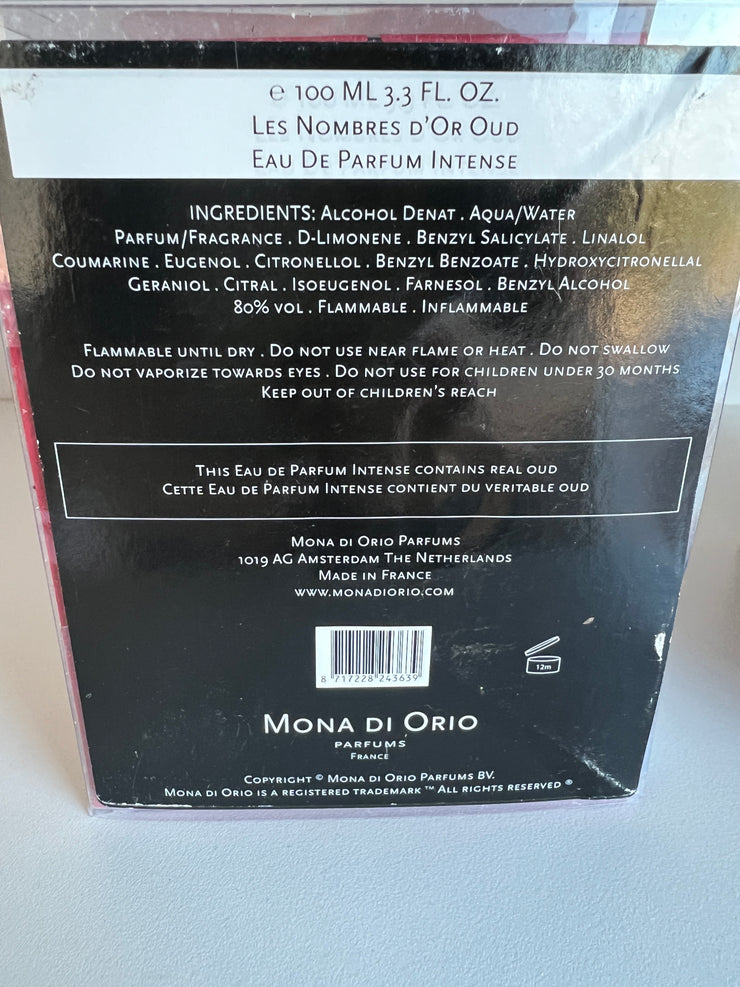 1990's Mona Di Orio Les Nombres D'Or Oud Eau De Parfum Intense