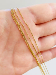 14K Gold 5-Strand Cable Chain Necklace