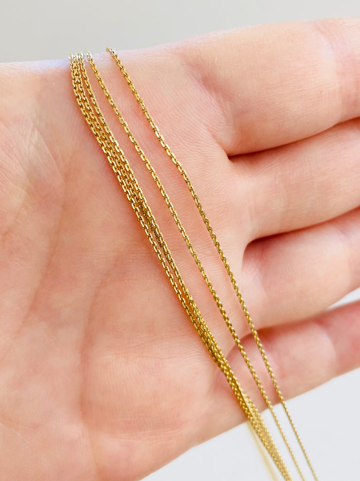 14K Gold 5-Strand Cable Chain Necklace