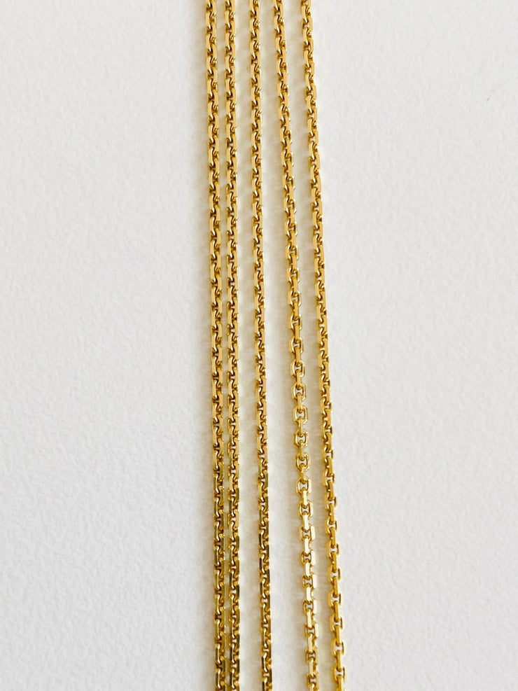 14K Gold 5-Strand Cable Chain Necklace