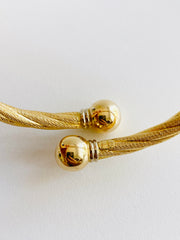 Italian 18k Bypass Hinged Bangle Bracelet