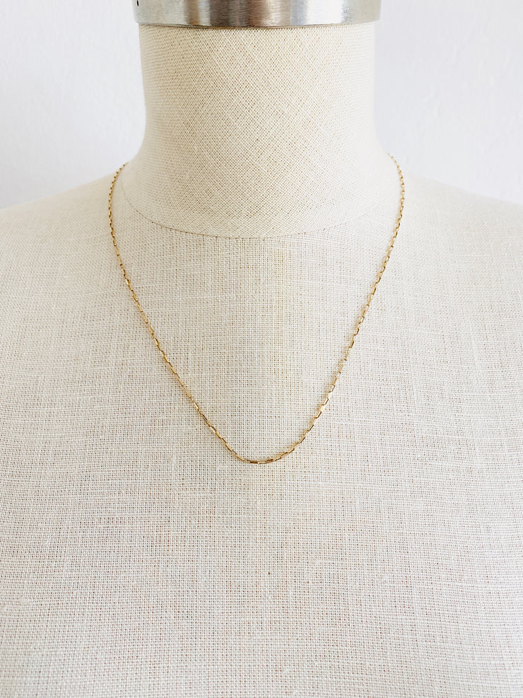 14K Italian Paperclip Cable Chain Necklace
