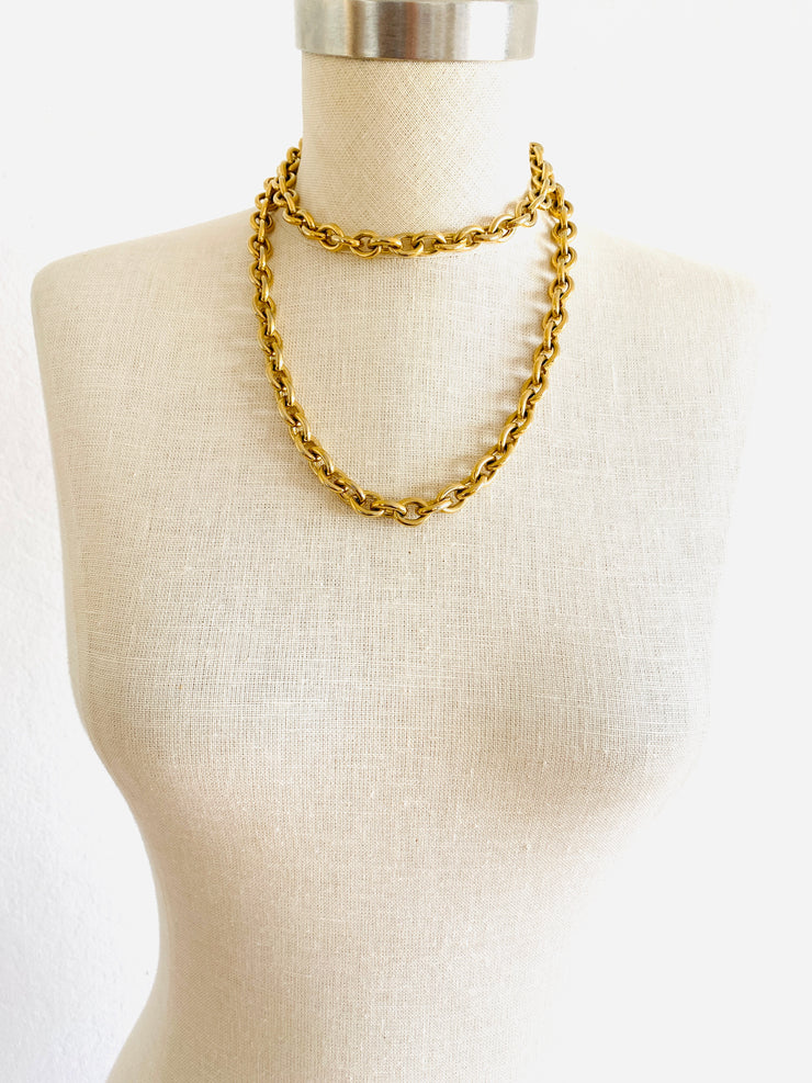 Heavy Cable Link Chain Necklace Belt