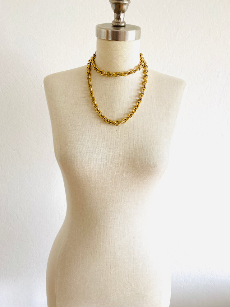 Heavy Cable Link Chain Necklace Belt