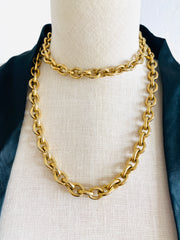 Heavy Cable Link Chain Necklace Belt