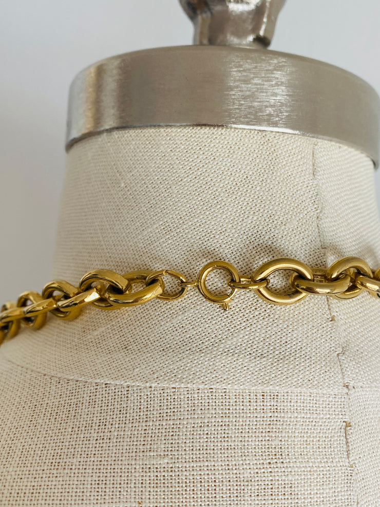 Heavy Cable Link Chain Necklace Belt