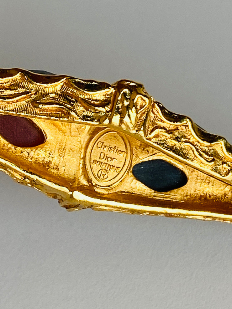 Large Christian Dior Boutique Cabochon Brooch