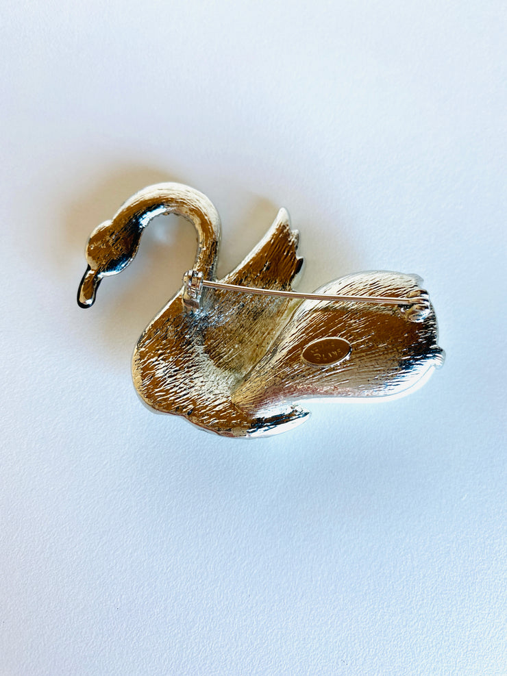 Kenneth Lane Swan Brooch