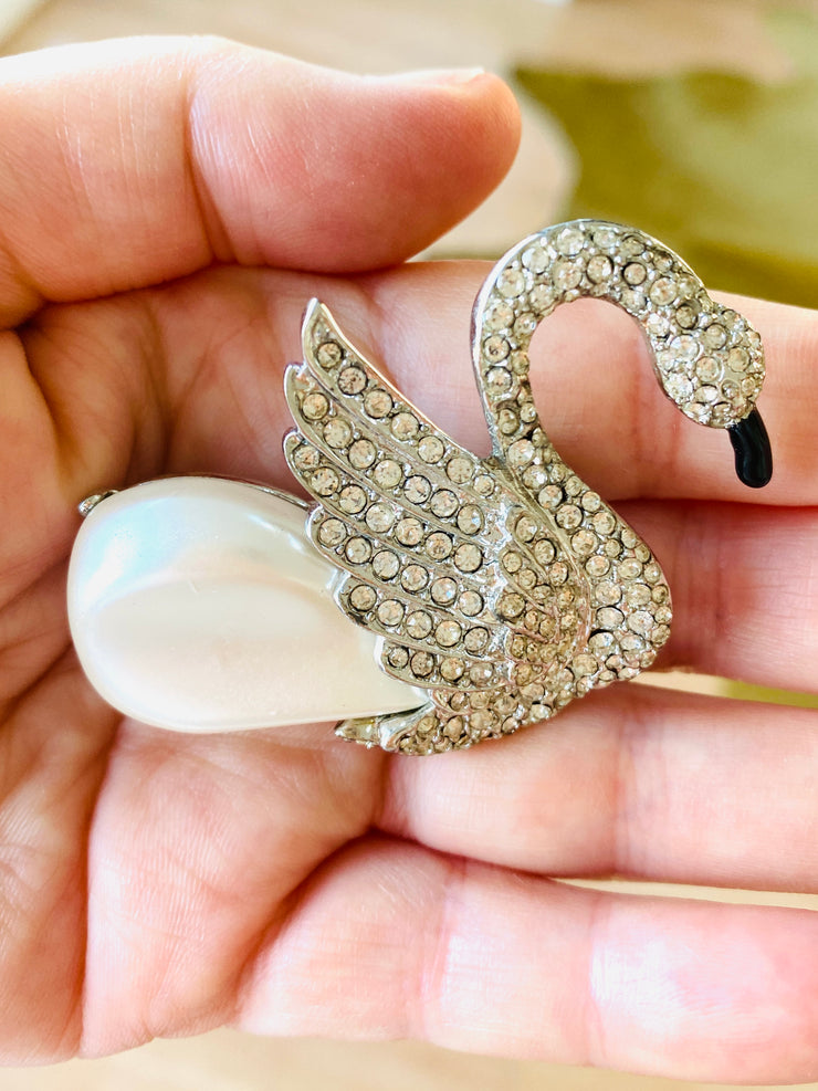 Kenneth Lane Swan Brooch