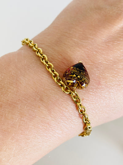 Murano Italy 14k Cable Chain Charm Bracelet