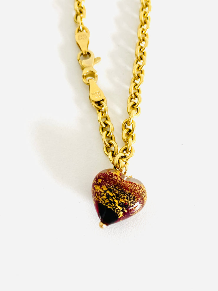 Murano Italy 14k Cable Chain Charm Bracelet