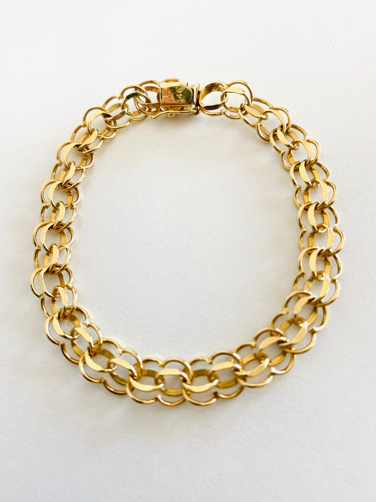 14k Double Link Bracelet