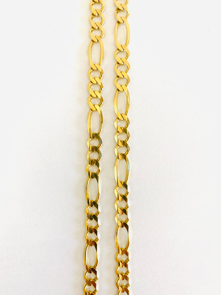 Unisex 14K Italian Figaro Chain Necklace