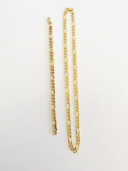 Unisex 14K Italian Figaro Chain Necklace