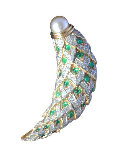 Jomaz Jeweled Brooch