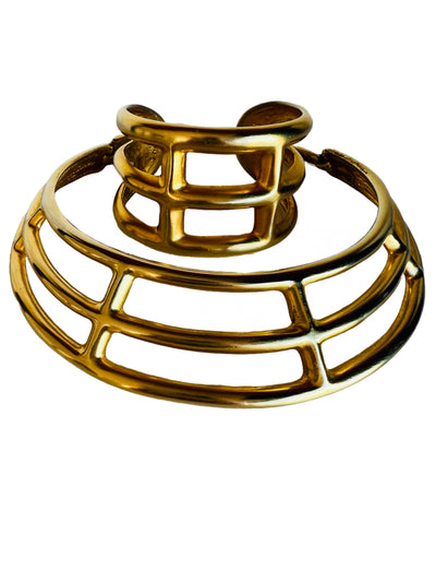 1993 Clara Studio Choker Cuff Necklace Bracelet Set
