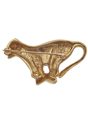 14k Diamond Panther Brooch Pin