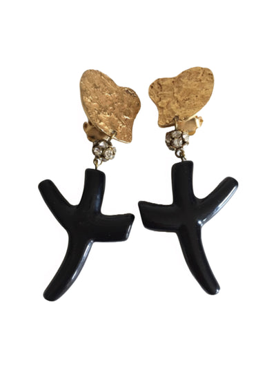 Cross Clip Earrings