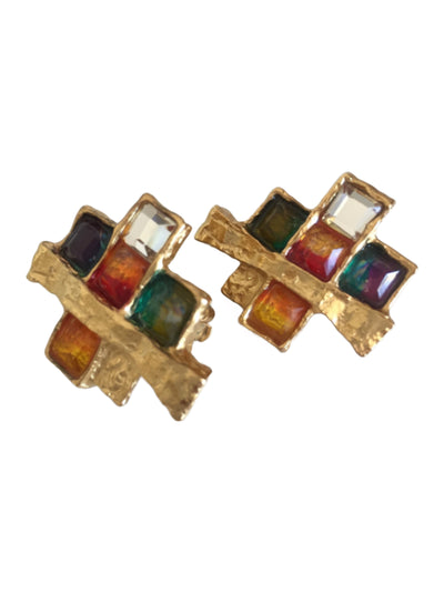 Geometric Clip Earrings