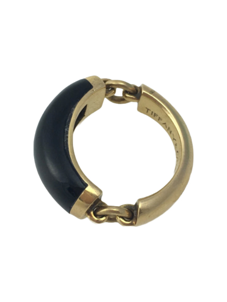18k Gold Onyx Flexible Ring