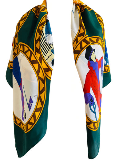 Sports Theme Silk Scarf