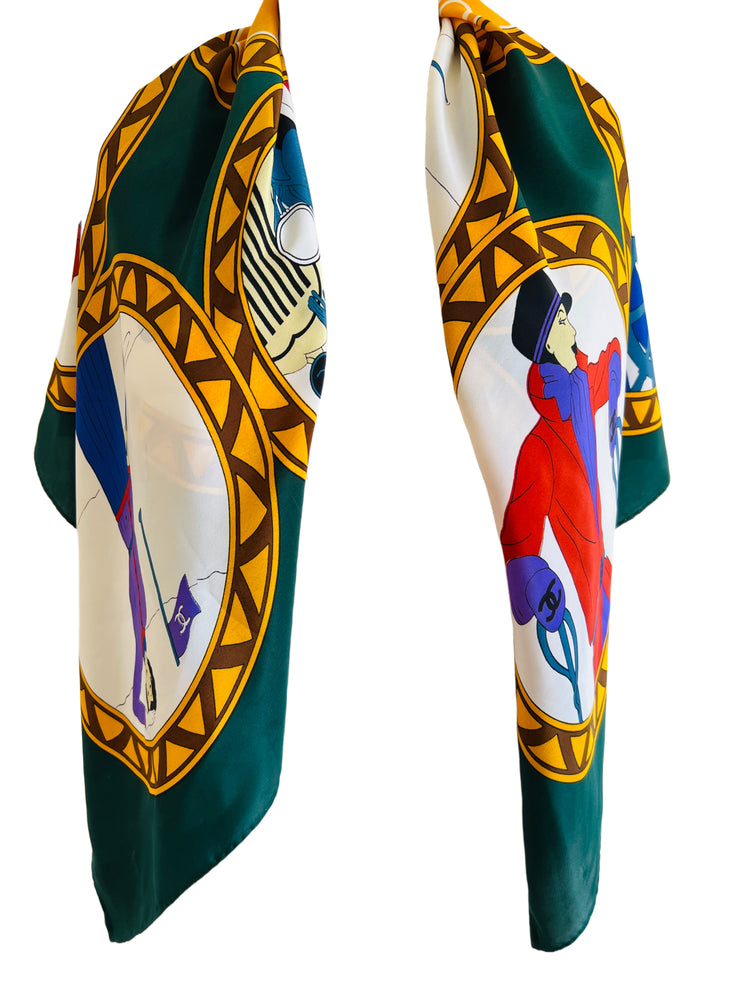 Sports Theme Silk Scarf