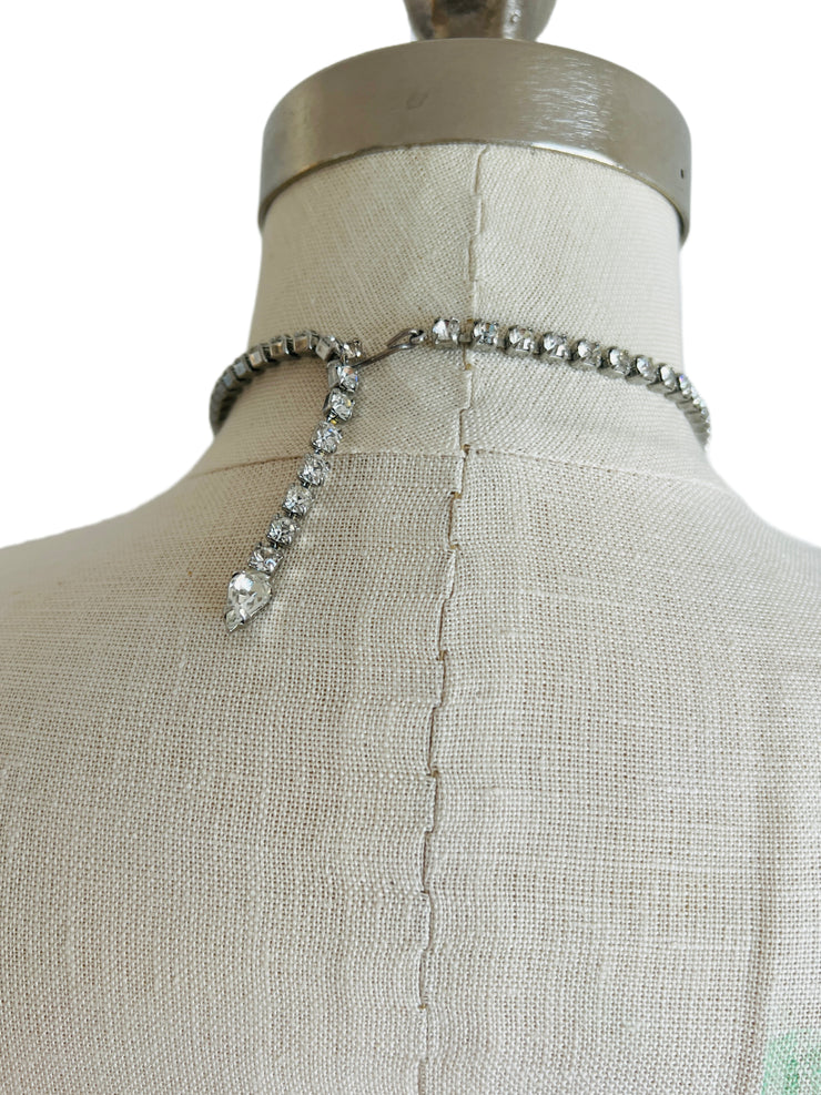 Weiss Rhinestone Choker Necklace & Earrings