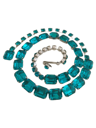 Blue Rhinestone Choker Necklace