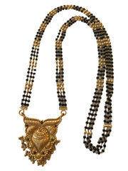 22k Sacred Hindu Indian Onyx Shagun Mangalsutra Taagpaag Necklace