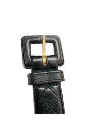 Vintage CC Logo Cambon Paris Gold Chain Leather Belt
