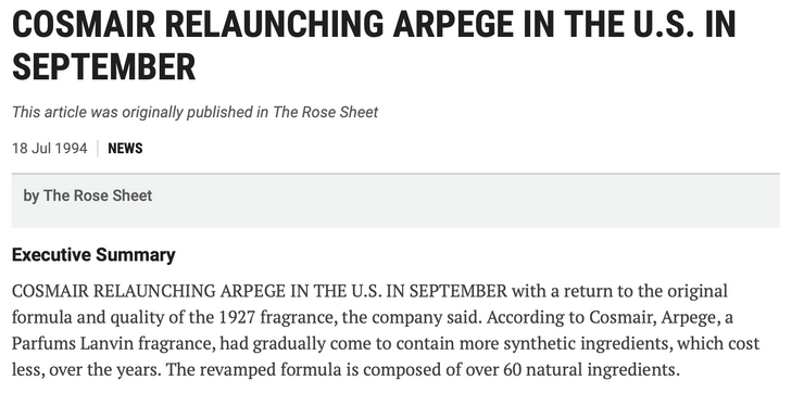 Arpege EDP Perfume Splash