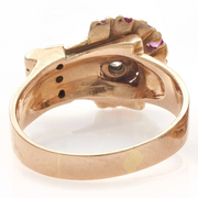 14k Rose Gold Ruby Diamond Ring