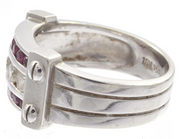 18k White Gold Ruby Diamond Ring