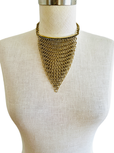 Gold Mesh Chain Choker