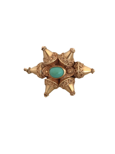 18k Persian Turquoise Necklace Pendant