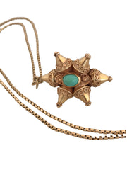 18k Persian Turquoise Necklace Pendant