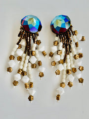 1980's Tassel Clip Earrings