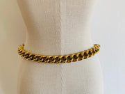 Marc Jacobs Heavy Gold Chain Black Leather Belt